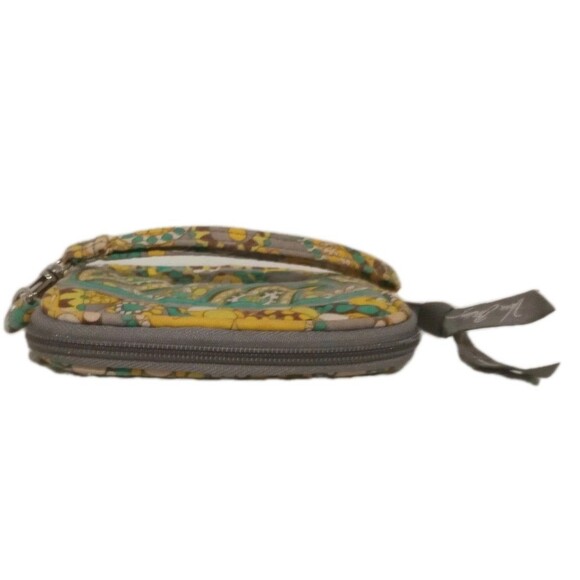 Vera Bradley Lemon Parfait Yellow Teal Paisley Wristlet Clutch - Picture 6 of 6